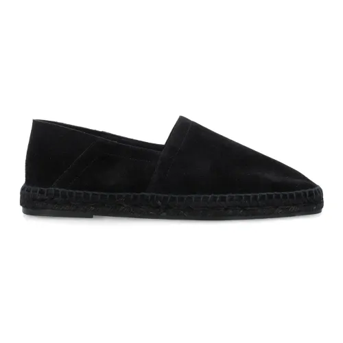 Tom Ford , Black Suede Slip-on Espadrille Shoes ,Black male, Sizes: