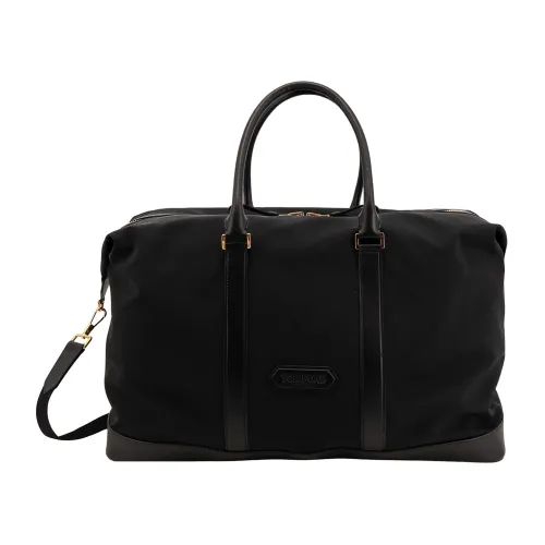 Tom Ford , Black Travel Bags with Zip Closure ,Black male, Sizes: ONE SIZE