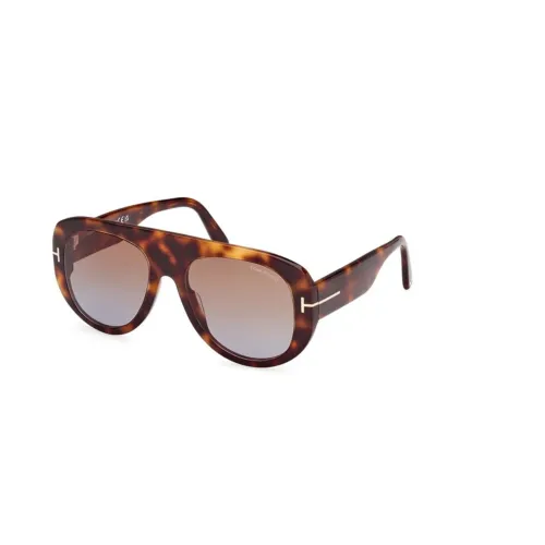Tom Ford , Blonde Havana Sunglasses with Brown Lenses ,Brown unisex, Sizes:
