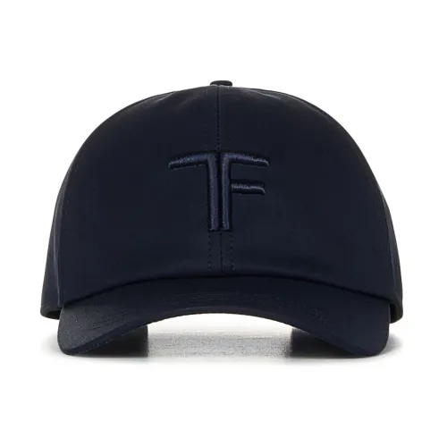 Tom Ford , Blue Hats with Adjustable Leather Strap ,Blue male, Sizes:
