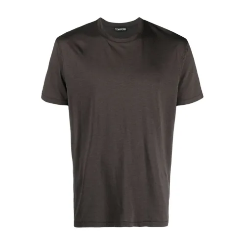 Tom Ford , Brown T-shirts and Polos ,Brown male, Sizes: