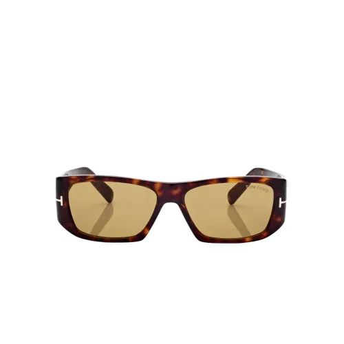 Tom Ford , Brown Tortoise Square Sunglasses ,Brown female, Sizes: