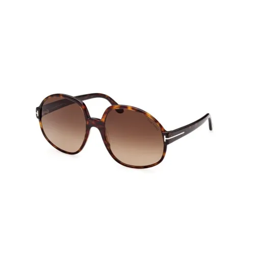 Tom Ford , Dark Havana Gradient Sunglasses ,Brown female, Sizes: