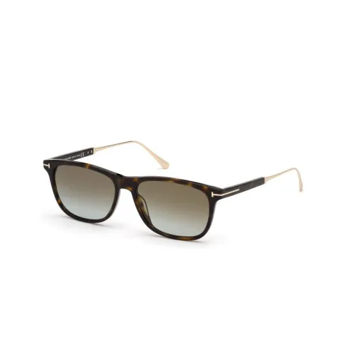 Tom Ford , Dark Havana Mirror Brown Sunglasses ,Brown male, Sizes: