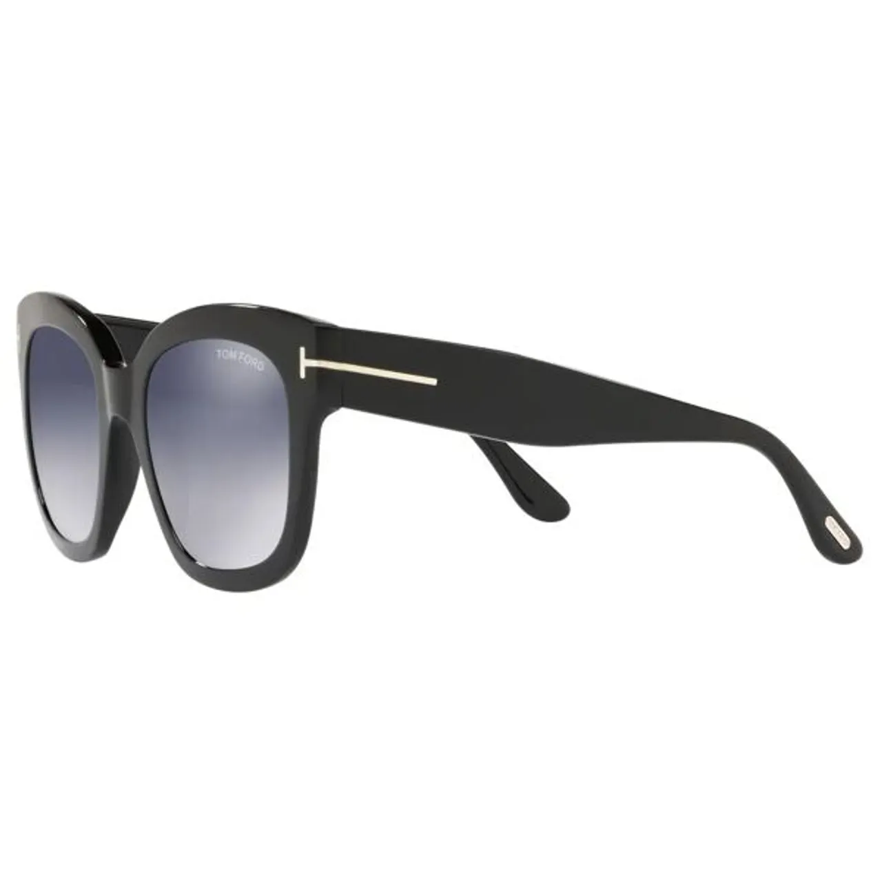 TOM FORD FT0613 Women's Beatrix-02 Square Sunglasses, Matte Black/Mirror Grey - Matte Black/Mirror Grey - Female