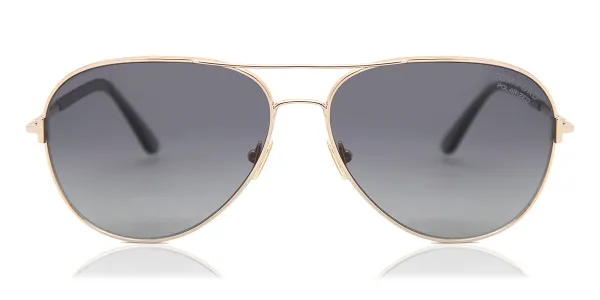 Tom Ford FT0823 CLARK Polarized 28D Men's Sunglasses Rose-Gold Size 59