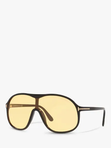 TOM FORD FT0964 Men's Drew Aviator Sunglasses - Black/Yellow - Male
