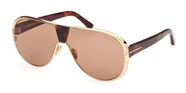 Tom Ford FT1072 VINCENZO 30E Men's Sunglasses Gold Size 64