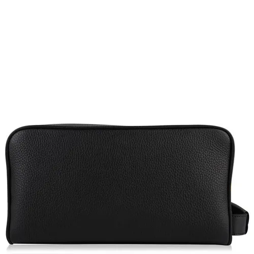 TOM FORD Grain Leather Double Zip Wash Bag - Black