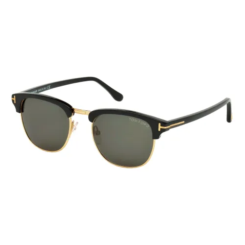 Tom Ford , Henry Sunglasses Black Light Rose Gold/Grey Green ,Black male, Sizes: