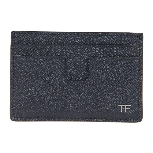 Tom Ford , Logo Plaque Classic Credit Card Holder ,Blue male, Sizes: ONE SIZE