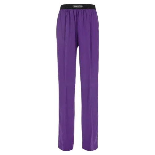 Tom Ford , Logo Trousers ,Purple female, Sizes: