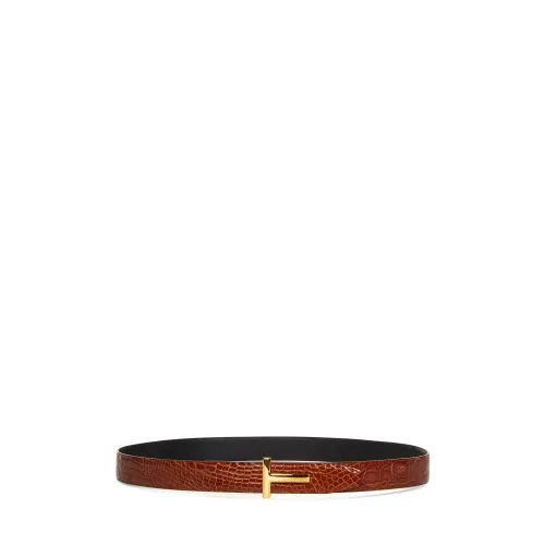 Tom Ford , Luxury Reversible Belt ,Brown male, Sizes: