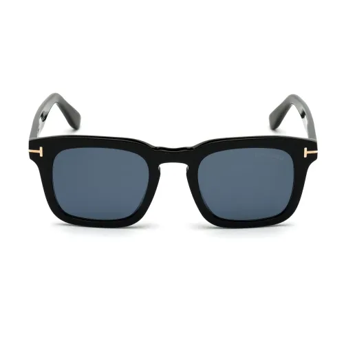 Tom Ford , Matte Black Square Sunglasses ,Black male, Sizes: