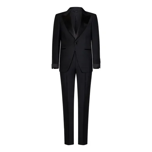 Tom Ford , Mens Clothing Suits Black Noos ,Black male, Sizes: