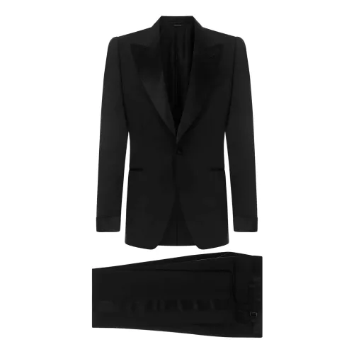 Tom Ford , Mens Clothing Suits Black Noos ,Black male, Sizes: