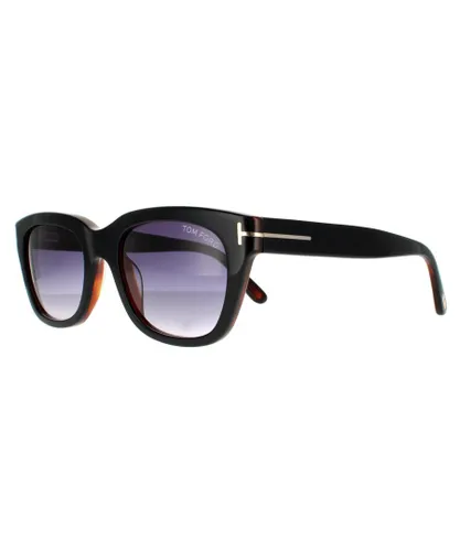 Tom Ford Mens Retro Square Gradient Sunglasses - Black