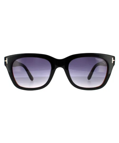 Tom Ford Mens Retro Square Gradient Sunglasses - Black