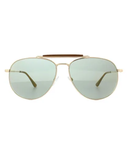 Tom Ford Mens Sunglasses 0536 Sean 28C Shiny Rose Gold Grey Mirror Metal (archived) - One