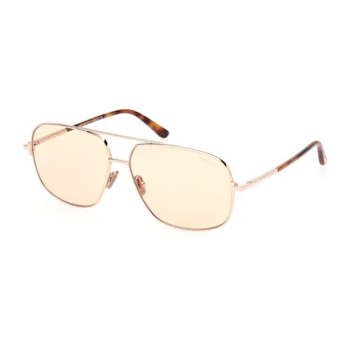 Tom Ford , Photocromic Square Sunglasses Gold ,Yellow male, Sizes: