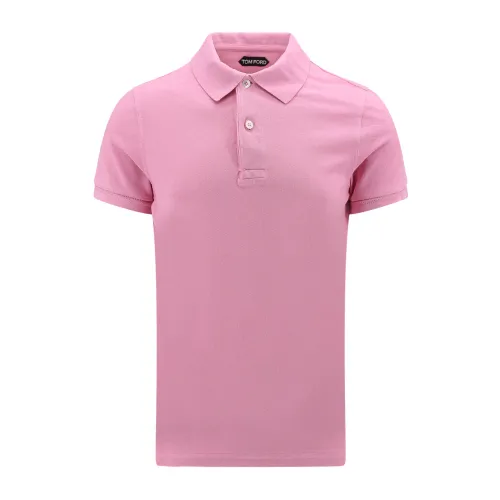 Tom Ford , Pink Polo Shirt with Logo Embroidery ,Pink male, Sizes: