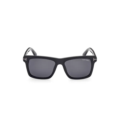 Tom Ford , Rectangular Black Sunglasses Ft0906 N 01A 56 ,Black male, Sizes: