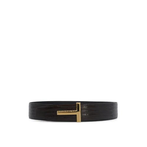 Tom Ford , Reversible Tejus Belt, ,Brown male, Sizes: