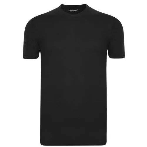 TOM FORD Short Sleeve Logo T Shirt - Black