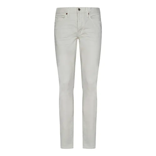 Tom Ford , Slim Fit White Jeans with Button Closure ,White male, Sizes: