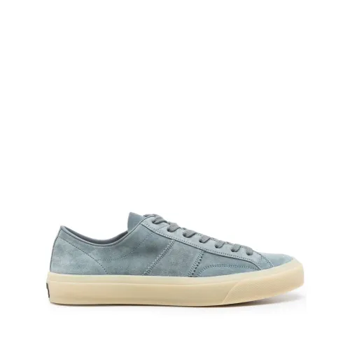 Tom Ford , Suede Low Top Sneakers ,Blue male, Sizes: