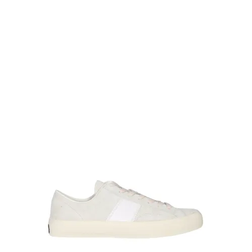 Tom Ford , Suede Sneakers with Rubber Sole ,White male, Sizes: