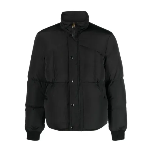 Tom Ford , Techno Down Funnel Jacket ,Black male, Sizes:
