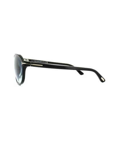 Tom Ford Unisex Sunglasses 0447 Jacob 01P Shiny Black Green Gradient - One