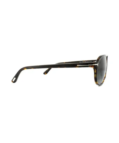 Tom Ford Unisex Sunglasses 0447 Jacob 52B Dark Havana Smoke Grey Gradient - Brown - One