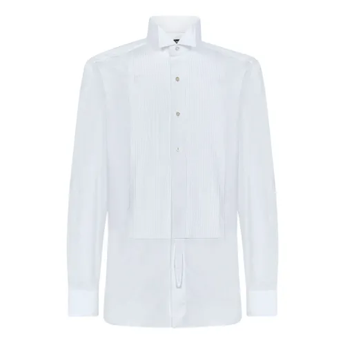 Tom Ford , White Diplomatic Collar Shirt ,White male, Sizes: