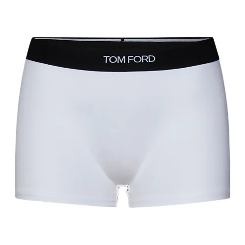 Tom Ford , White Ribbed Waistband Boxers ,White female, Sizes: