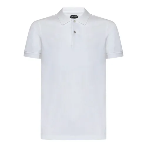 Tom Ford , White T-shirts and Polos with TF Logo ,White male, Sizes:
