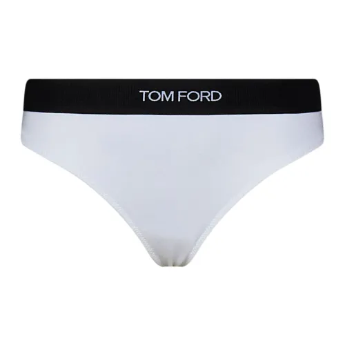 Tom Ford , White Thong with Logo Waistband ,White female, Sizes: