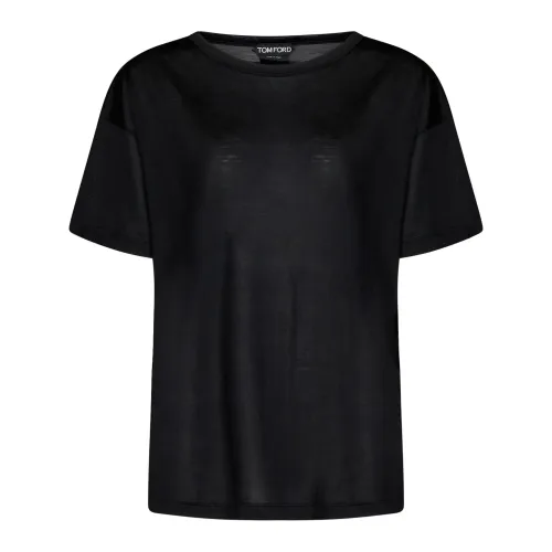 Tom Ford , Women Clothing T-Shirts Polos Black Ss23 ,Black female, Sizes:
