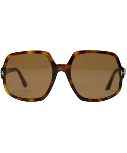 Tom Ford Womens Delphine-02 FT0992 52E Brown Sunglasses - One