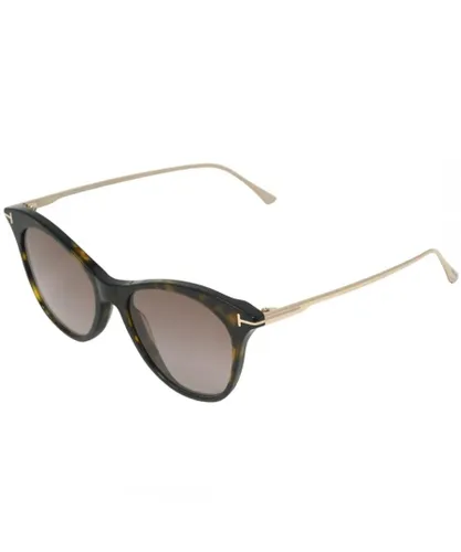 Tom Ford Womens FT0662 52F Micaela Dark Havana Sunglasses - Brown - One