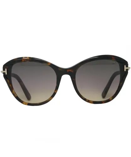 Tom Ford Womens Leigh FT0850-F 55B Brown Sunglasses - One