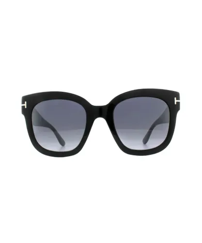 Tom Ford Womens Sunglasses 0613 Beatrix 01C Shiny Black Smoke Grey Mirror - One