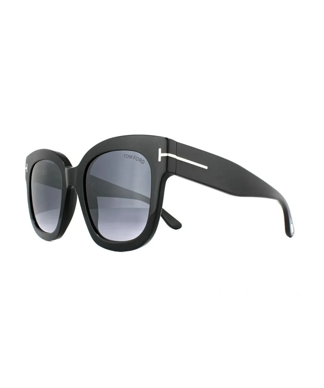 Tom Ford Womens Sunglasses 0613 Beatrix 01C Shiny Black Smoke Grey Mirror - One