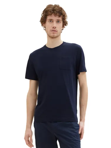 TOM TAILOR Men's 1036319 Basic T-Shirt with Chest Pocket
