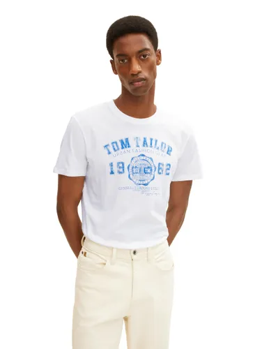 TOM TAILOR Men's T-Shirt with Logo Print 1008637