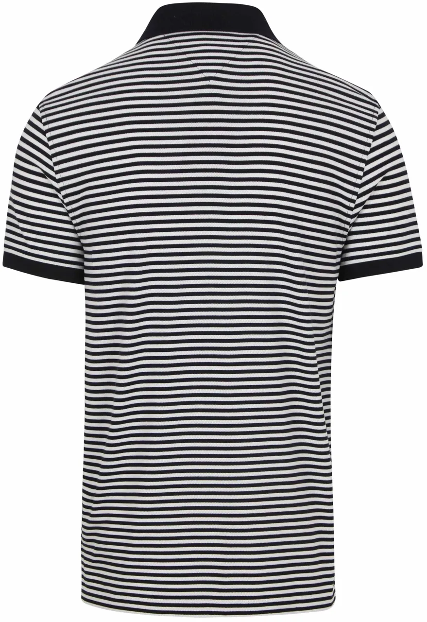 Tommy Hilfiger 1985 Polo Shirt Stripes Navy White Dark Blue Blue