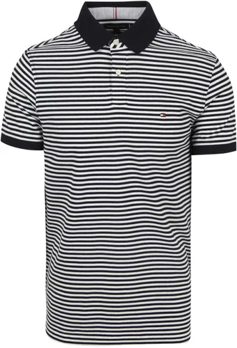 Tommy Hilfiger 1985 Polo Shirt Stripes Navy White Dark Blue Blue