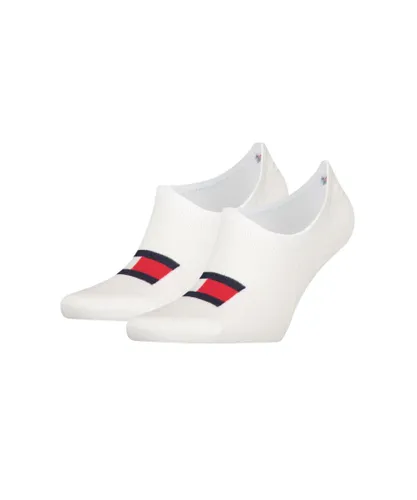 Tommy Hilfiger 2 Pack Mens Footie Sock in White Fabric