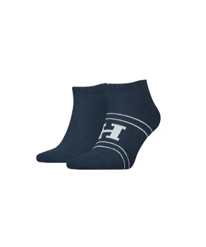 Tommy Hilfiger 2 Pack Mens Quarter Sport Sock in Navy Fabric
